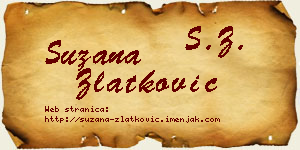 Suzana Zlatković vizit kartica